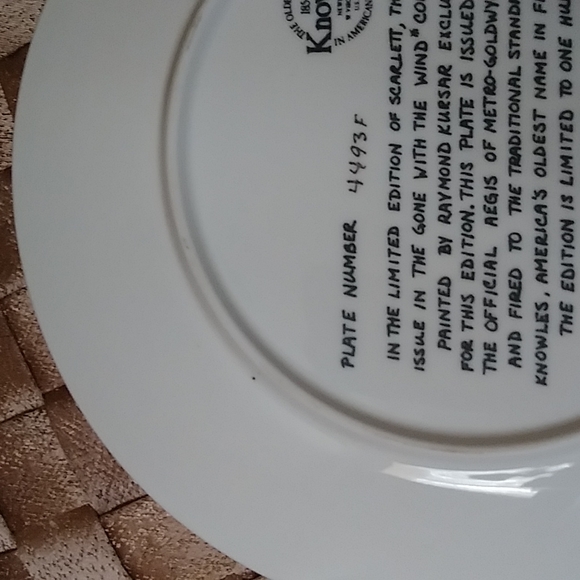 Scarlett Collectors Plate Gone with the Wind - Picture 6 of 16